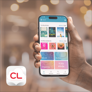 Cloud Library National Poetry Month promotional graphic